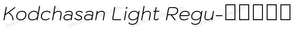 Kodchasan Light Regu字体转换